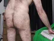 My hard cock stroking and cumming. 3/16