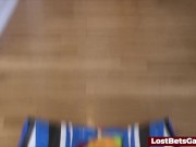 Kitchen counter lesbian pussy eating after a strip game 4/16