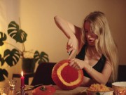 Cozy Halloween Pumpkin Carving with Your Girlfriend 11/16