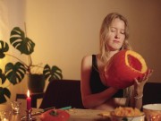 Cozy Halloween Pumpkin Carving with Your Girlfriend 12/16