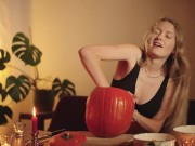 Cozy Halloween Pumpkin Carving with Your Girlfriend 6/16