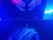 Sucking dick and getting spanked with a belt 14/16