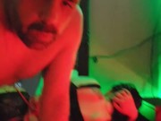 Sucking dick and getting spanked with a belt 9/16