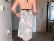 Slim Brunette is Determined to MAKE YOU CUM with her STRIPTEASE 3/16