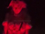 Crazy Clown Girl Gives Halloween Head in Abandoned Tunnel 4/16