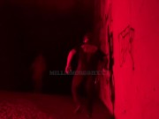 Crazy Clown Girl Gives Halloween Head in Abandoned Tunnel 6/16