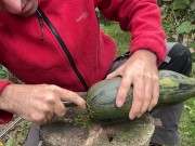 Ich ficke meine riesige Halloween-Zucchini und komme darauf 1/16