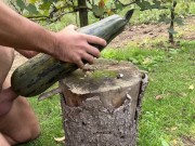 Ich ficke meine riesige Halloween-Zucchini und komme darauf 14/16