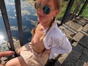 Found college girl during moto ride and fucked her by the river 16/16