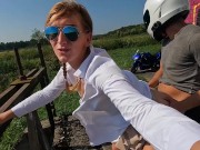 Found college girl during moto ride and fucked her by the river 8/16