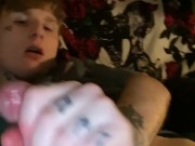 Tattooed E Boy stroking Thick BWC Slow 8/16
