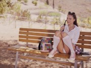 WOWGIRLS Beautiful model Elizabeth T using a toy to satisfy her in this solo video 2/16