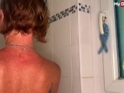 Sexy Rachel Gets Wet In the Shower While Deepthroating Cock - Mydirtyhobby 2/16