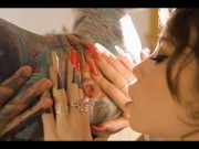 hot Tattoo Lesbian Anal Fuck + i SQUIRT on a Pornstar - Eden Ivy 12/16