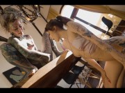 hot Tattoo Lesbian Anal Fuck + i SQUIRT on a Pornstar - Eden Ivy 15/16