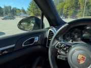 Jerking off in public parking lot. Cum on Porsche steering wheel. 7/16