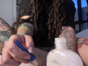 I let my stepdad watch while I get a manicure 15/16