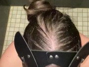 After a successful shower, my mouth was full and I gave him a blowjob 8/16