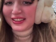 OOPSIE! Cute teen Caught spreading her pussy to pee. So She ready to cum for stranger real public! 6/16