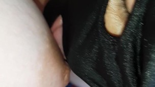 My two slaves lick my big tits at the same time - IkaSmokS