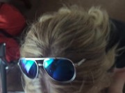 Petite blonde gives blowjob amateur in hotel room 13/16