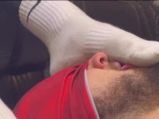 Sweaty gym sock slave is my foot stool - Trailer 13/16