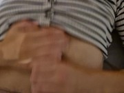 My friend playing with her nipples, then give me handjob, and I cum on her tits 10/16