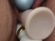 OMG!! I want to open my pussy with 2 dildos ❤️ 4/16