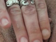 Rubbing and melting ice all over my pussy 15/16