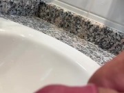 I masturbate and cum in hotel bathroom 14/16