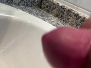 I masturbate and cum in hotel bathroom 15/16