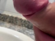I masturbate and cum in hotel bathroom 7/16