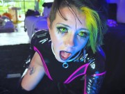 Fucking machine Wrecks her Pussy in latex 13/16