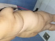BBW DESI INDIAN SEXY CHUBBY BHABHI NETU NUDE BATHING WITH HOT WATER SHOWER 6/16