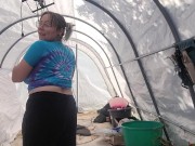 Chubby Girl Getting Naked Out In The Greenhouse 2/16