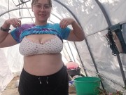 Chubby Girl Getting Naked Out In The Greenhouse 3/16
