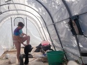 Chubby Girl Getting Naked Out In The Greenhouse 7/16