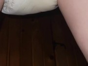 Loud pee stream while wetting diaper 13/16