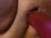 Suzie squirts while playing with vibrator 13/16