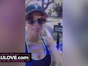 Big boobs babe walks through downtown Orlando sharing sights & candid daily adventures & karaoke song - Lelu Love 3/16