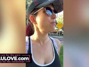 Big boobs babe walks through downtown Orlando sharing sights & candid daily adventures & karaoke song - Lelu Love 5/16