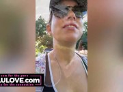 Big boobs babe walks through downtown Orlando sharing sights & candid daily adventures & karaoke song - Lelu Love 8/16