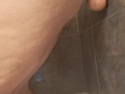 Stretching my tight asshole in the shower, gotta be quiet people are home shhh 12/16