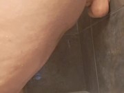 Stretching my tight asshole in the shower, gotta be quiet people are home shhh 13/16