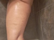 Stretching my tight asshole in the shower, gotta be quiet people are home shhh 15/16
