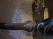 Pussy creampie while ass stretched 12/16