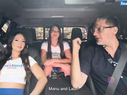 Bellezas culonas colombianas se ponen lesbianas en el auto | Juan Bustos ROAD