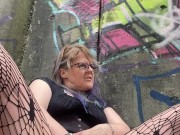 MILF fucks herself by busy mall 11/16