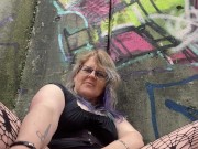 MILF fucks herself by busy mall 9/16