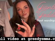 Giantess Foot Worship Task - Goddess Worship Feet Fetish Dirty Sock Socks Total Power Exchange TPE 5/16